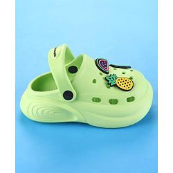 Cute Walk by Babyhug Clogs with Back Strap Closure & Fruits Applique - Green