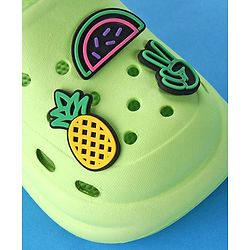 Cute Walk by Babyhug Clogs with Back Strap Closure & Fruits Applique - Green