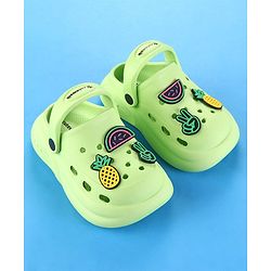 Cute Walk by Babyhug Clogs with Back Strap Closure & Fruits Applique - Green