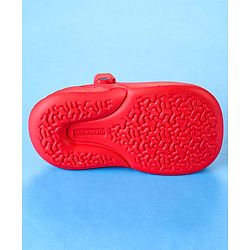 Cute Walk by Babyhug Clogs with Back Strap & Mushroom Applique -  Red