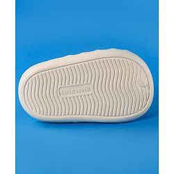 Cute Walk by Babyhug Clogs With Backstrap Closure Dino & Clover Appliques - White
