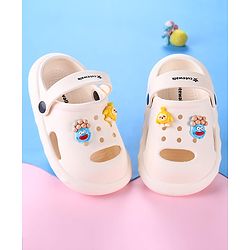 Cute Walk by Babyhug Clogs with 3D Applique - Off White