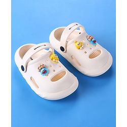 Cute Walk by Babyhug Clogs with 3D Applique - Off White
