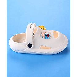 Cute Walk by Babyhug Clogs with 3D Applique - Off White