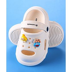 Cute Walk by Babyhug Clogs with 3D Applique - Off White