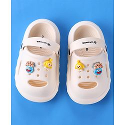 Cute Walk by Babyhug Clogs with 3D Applique - Off White