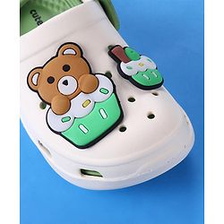 Cute Walk by Babyhug Clogs with Bear Applique - Green