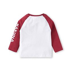 Babyhug Disney Single Jersey Knit Full Raglan Sleeves T-Shirt & Joggers Set With Simba & Friends Graphics - Dark Red & White
