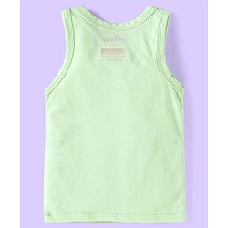 Babyhug Disney Cotton Knit Sleeveless Vests With Lady And The Tramp Graphics Pack of 3 - White Light Blue & Light Green