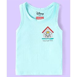 Babyhug Disney Cotton Knit Sleeveless Vests With Lady And The Tramp Graphics Pack of 3 - White Light Blue & Light Green