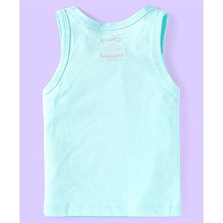 Babyhug Disney Cotton Knit Sleeveless Vests With Lady And The Tramp Graphics Pack of 3 - White Light Blue & Light Green