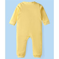 Babyhug Disney Interlock Knit Full Sleeves Rompers With Winnie The Pooh Graphics Pack of 3 - Yellow White & Blue