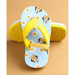 Cute Walk by Babyhug Flip Flops with Back Strap Closure Minnie Mouse Print - Yellow