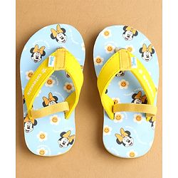 Cute Walk by Babyhug Flip Flops with Back Strap Closure Minnie Mouse Print - Yellow