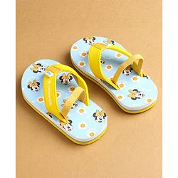 Cute Walk by Babyhug Flip Flops with Back Strap Closure Minnie Mouse Print - Yellow