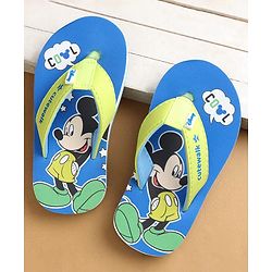Cute Walk by Babyhug Flip Flops with Mickey Mouse Print - Blue