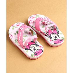 Cute Walk by Babyhug Flip Flops with Back strap Closure Minnie Mouse  Print - Pink