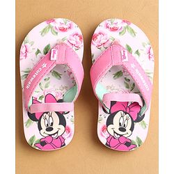 Cute Walk by Babyhug Flip Flops with Back strap Closure Minnie Mouse  Print - Pink