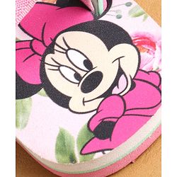 Cute Walk by Babyhug Flip Flops with Back strap Closure Minnie Mouse  Print - Pink
