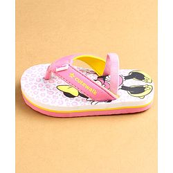 Cute Walk by Babyhug Flip Flops with Back strap Closure Minnie Mouse Print - Pink