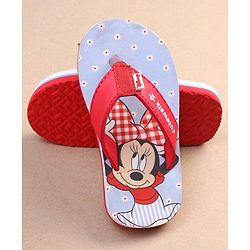 Cute Walk by Babyhug Disney Minnie Mouse Printed Slip On Flip Flops - Red
