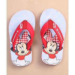Cute Walk by Babyhug Disney Minnie Mouse Printed Slip On Flip Flops - Red