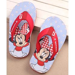 Cute Walk by Babyhug Disney Minnie Mouse Printed Slip On Flip Flops - Red