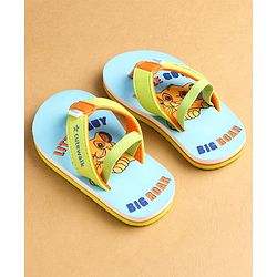 Cute Walk by Babyhug Flip Flops with Back Strap Closure Simba Print - Blue