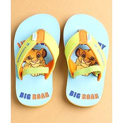 Cute Walk by Babyhug Flip Flops with Back Strap Closure Simba Print - Blue