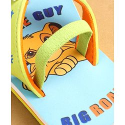 Cute Walk by Babyhug Flip Flops with Back Strap Closure Simba Print - Blue