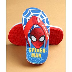 Cute Walk by Babyhug Marvel Slip Ons Flip Flops with Spiderman Print - Red