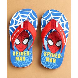 Cute Walk by Babyhug Marvel Slip Ons Flip Flops with Spiderman Print - Red