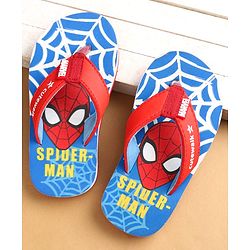 Cute Walk by Babyhug Marvel Slip Ons Flip Flops with Spiderman Print - Red