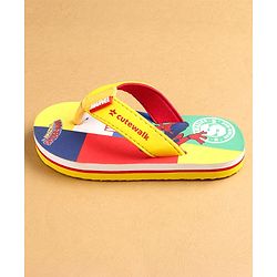 Cute Walk by Babyhug Marvel Slip Ons Flip Flops with Spiderman Print - Red