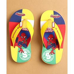 Cute Walk by Babyhug Marvel Slip Ons Flip Flops with Spiderman Print - Red