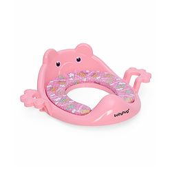 Babyhug Butterfly Print Potty Seat with Handle - Pink