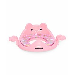 Babyhug Butterfly Print Potty Seat with Handle - Pink