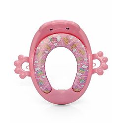 Babyhug Butterfly Print Potty Seat with Handle - Pink