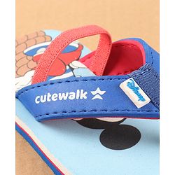 Cute Walk by Babyhug Disney Flip Flops with Back Strap Mickey Mouse Print - Blue