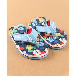 Cute Walk by Babyhug Disney Flip Flops with Back Strap Mickey Mouse Print - Blue