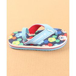 Cute Walk by Babyhug Disney Flip Flops with Back Strap Mickey Mouse Print - Blue