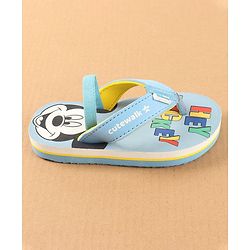 Cute Walk by Babyhug Disney Flip Flops with Back Strap Mickey Mouse Print - Blue