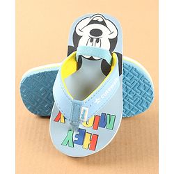 Cute Walk by Babyhug Disney Flip Flops with Back Strap Mickey Mouse Print - Blue
