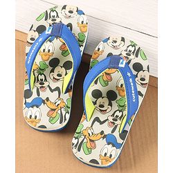 Cute Walk by Babyhug Disney Slip On Flip Flops with Mickey Mouse Print - Blue