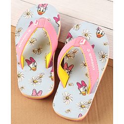 Cute Walk by Babyhug Disney Slip On Flip Flops with Floral & Daisy Duck Print - Pink