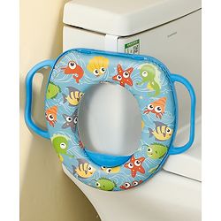 Babyhug Baby Potty Seat With Aquatic Print - Light Blue