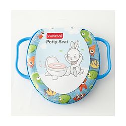 Babyhug Baby Potty Seat With Aquatic Print - Light Blue