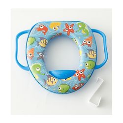 Babyhug Baby Potty Seat With Aquatic Print - Light Blue