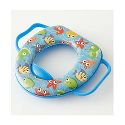Babyhug Baby Potty Seat With Aquatic Print - Light Blue