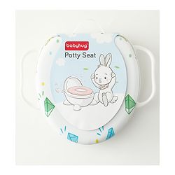 Babyhug Baby Potty Seat With Aquatic Print - Light Blue